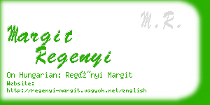 margit regenyi business card